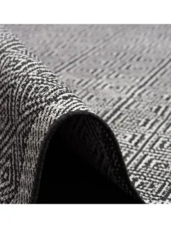 In & Outdoor Teppich Hampton Meliert in Zwart