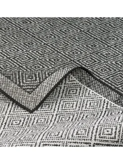 In & Outdoor Teppich Hampton Meliert in Zwart