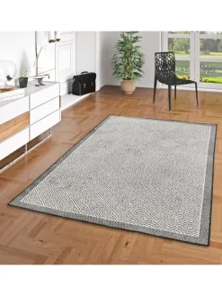 In & Outdoor Teppich Hampton Meliert in Zwart