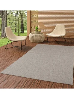 In & Outdoor Teppich Flachgewebe Valencia Mix in Antraciet