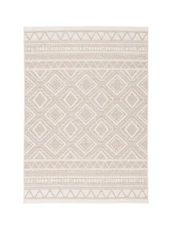 In & Outdoor Teppich Flachgewebe Ottawa Ethno in Beige