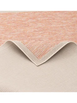 In & Outdoor Teppich Flachgewebe Ottawa Bordüre in Terracotta