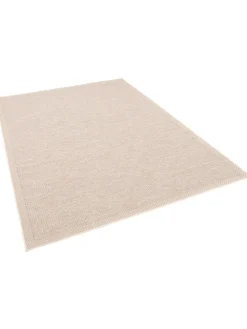 In & Outdoor Teppich Flachgewebe Ottawa Bordüre in Beige