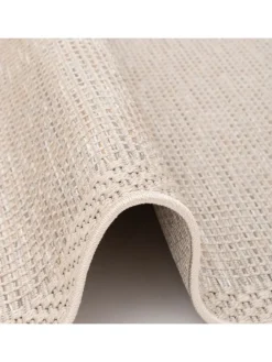 In & Outdoor Teppich Flachgewebe Ottawa Bordüre in Beige