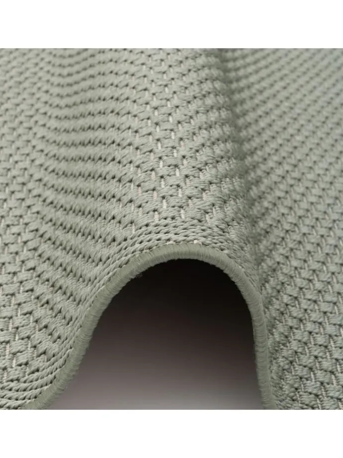 In & Outdoor Teppich Flachgewebe Marbella Uni in Groen