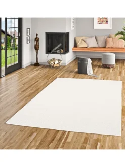 In & Outdoor Teppich Flachgewebe Valencia Mix in Creme