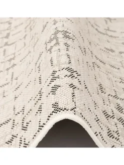 In & Outdoor Teppich Flachgewebe Oslo Karo Modern in Creme