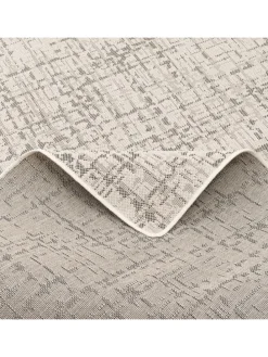 In & Outdoor Teppich Flachgewebe Oslo Karo Modern in Creme