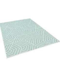 In & Outdoor Teppich Flachgewebe Ottawa Trend in Mintgrün