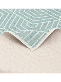 In & Outdoor Teppich Flachgewebe Ottawa Trend in Mintgrün