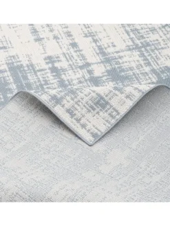 In & Outdoor Teppich Marbella Vintage Verlauf in Blau