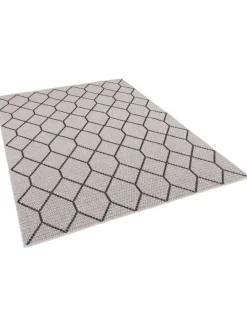 In & Outdoor Teppich Marbella Modern in Grijs