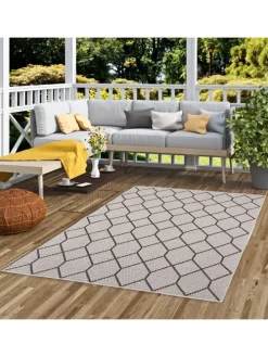 In & Outdoor Teppich Marbella Modern in Grijs