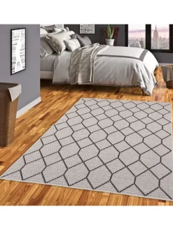 In & Outdoor Teppich Marbella Modern in Grijs