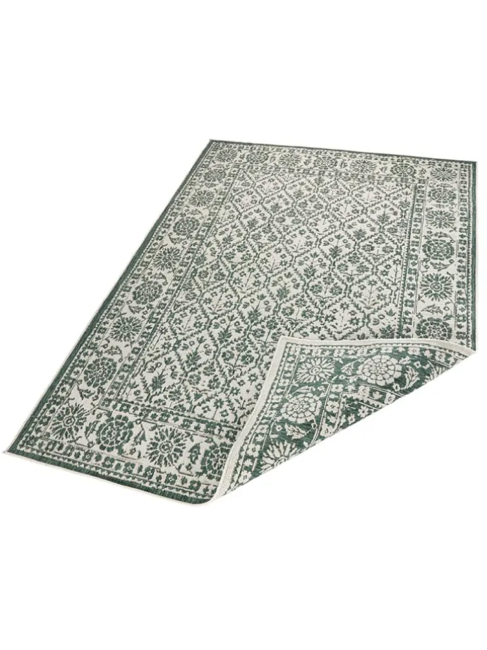 In- & Outdoor Wendeteppich Curacao Grün Creme