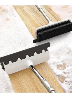 2in1 Besen & Abzieher in Weiß