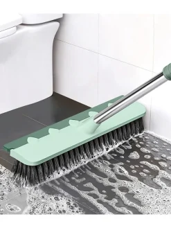 2in1 Besen & Abzieher in Weiß