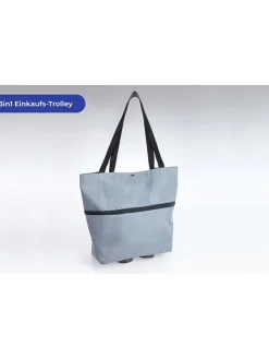 2in1 Einkaufstrolley in Hellblau - (B)32 x (H)50 x (T)15 cm