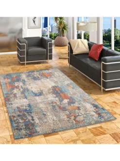 In- und Outdoor Designer Teppich Lagos Vintage in Grijs