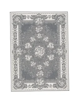 In- und Outdoor Teppich Beidseitig Cape Cod Bordüre in Grijs