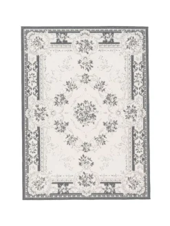 In- und Outdoor Teppich Beidseitig Cape Cod Bordüre in Grijs