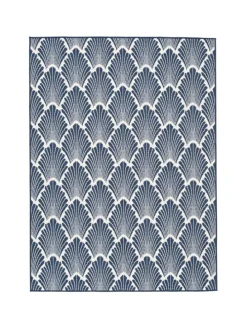 In- und Outdoor Teppich Beidseitig Cape Cod Modern in Blau