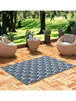 In- und Outdoor Teppich Beidseitig Cape Cod Modern in Blau