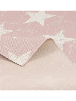 In- und Outdoor Teppich Carpetto Sterne in Rosa