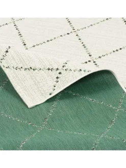 In- und Outdoor Teppich Carpetto Rauten in Creme