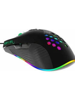INCA IMG-347 Emmpousa RGB 7200 DPI Maktrotasten Professionelle Gaming in schwarz