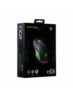 Inca IMG-GT17 PRO Optisch Gaming Maus 6400 DPI RGB-Logo in schwarz
