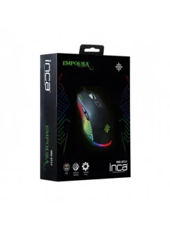 Inca IMG-GT17 PRO Optisch Gaming Maus 6400 DPI RGB-Logo in schwarz