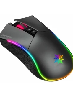 INCA IMG-GT19 RGB 7D Makro-Tasten Profiosonelle Gaming-Maus schwarz in schwarz