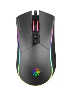 INCA IMG-GT19 RGB 7D Makro-Tasten Profiosonelle Gaming-Maus schwarz in schwarz
