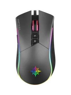 INCA IMG-GT19 RGB 7D Makro-Tasten Profiosonelle Gaming-Maus schwarz in schwarz