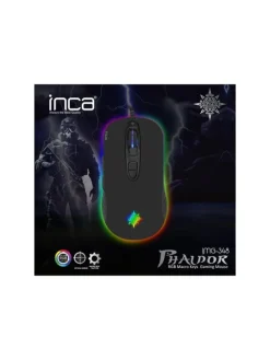 Inca PHALDOR RGB Makro Tastem Professional Gaming Maus schwarz in schwarz