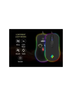 Inca PHALDOR RGB Makro Tastem Professional Gaming Maus schwarz in schwarz