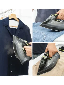 2in1-Dampfbügeleisen in Schwarz