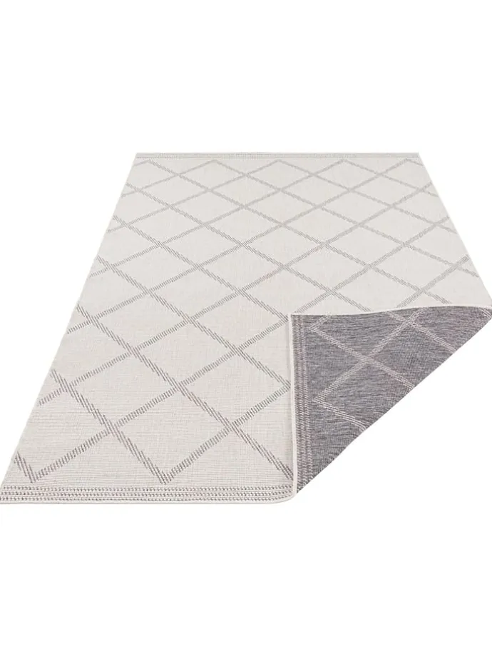 Indoor-/ Outdoor-Teppich "Corsica" in Grau/ Creme
