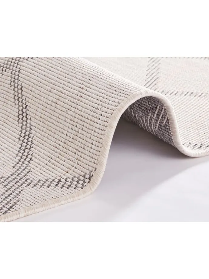 Indoor-/ Outdoor-Teppich "Corsica" in Grau/ Creme