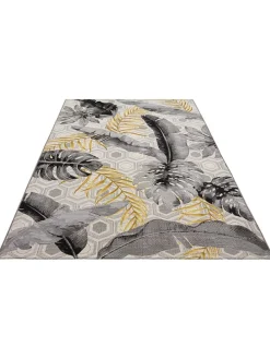 Indoor-/ Outdoor-Teppich "Flair" in Grau/ Gold