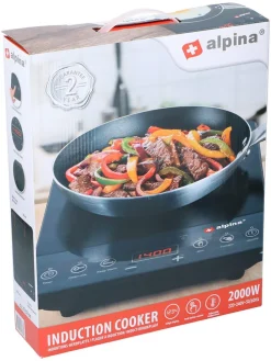 Induktionskochfeld in Schwarz - (B)27 x (H)37 x (T)6 cm