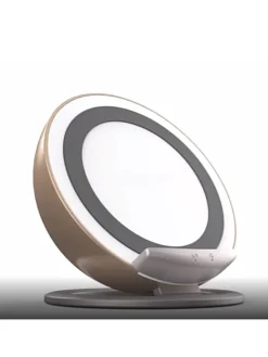 Induktions-Ladestation mit Bluetooth-Lautsprecher in Gold