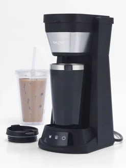 2in1-Eiskaffee-Maschine in Schwarz/ Silber