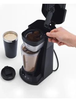 2in1-Eiskaffee-Maschine in Schwarz/ Silber