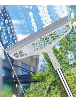 2in1-Glas- & Boden-Abzieher in Grau