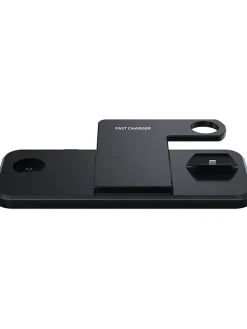 3in1-Induktions-Ladestation in Schwarz