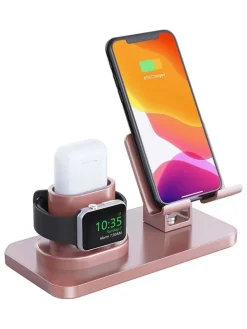 3in1-Ladestation in Rosa