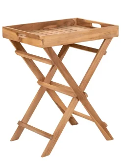 2in1-Tisch in Hellbraun - (B)39 x (H)49,5 x (T)29 cm