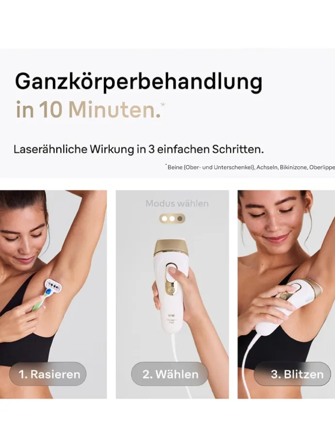 IPL-Haarentfernungsgerät "Silk-expert Pro IPL PL5152" in Weiß/ Gold